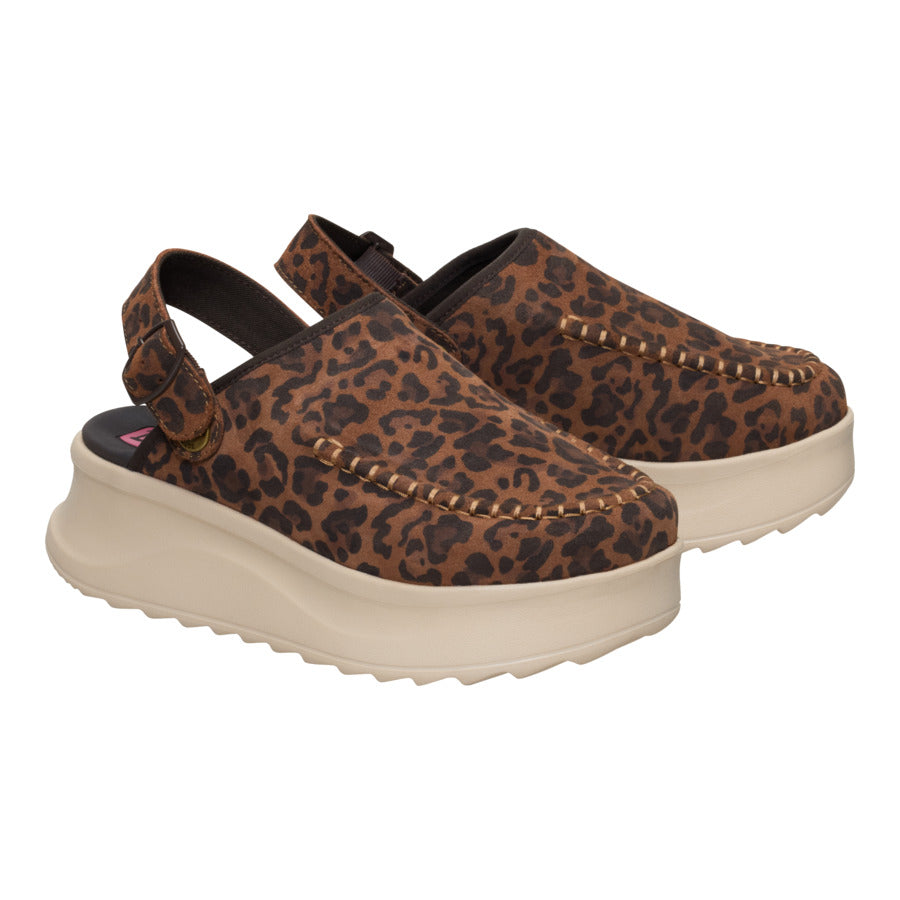 Delray Clog Suede - Brown Leopard - Image 3